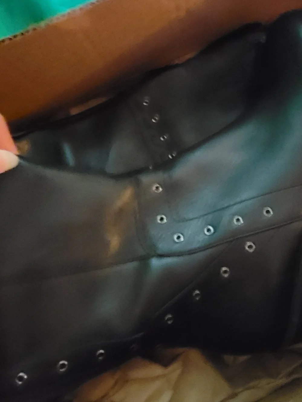 Vince Camuto Black Over-the-Knee Studded Riding Boots